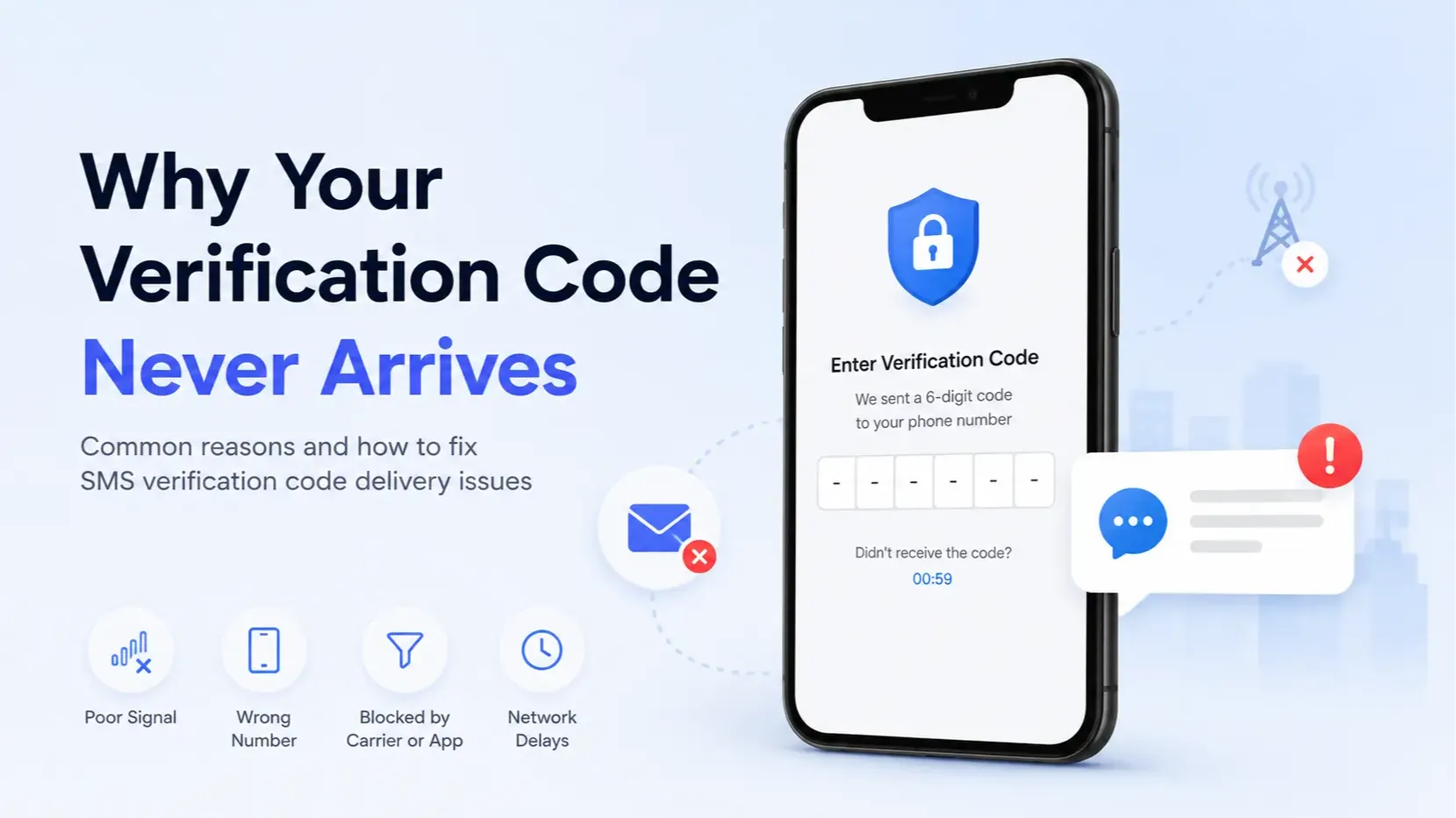 Checklist for fixing a missing SMS verification code on a temporary number inbox